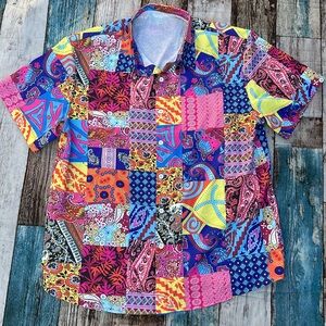 🚨3/$8🚨 Nwot Mens XL beach buttondown vacation short sleeve Boutique